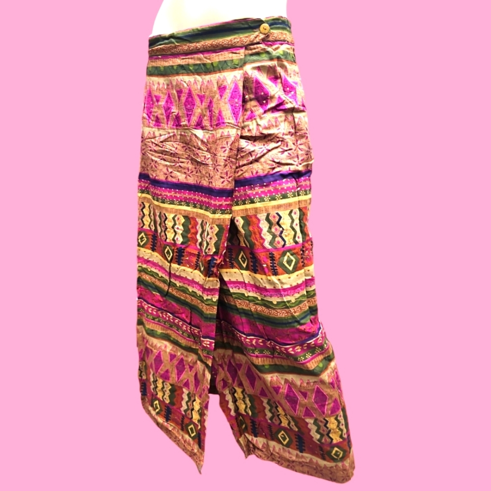 Wrap Skirt 100%Cotton,Med, Tribal So.Western Print. RODEO,FAIR,FESTIVAL ready🤩